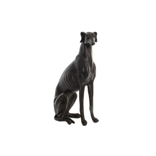 Decorative Figure DKD Home Decor Black Resin Dog Modern (27 x 18 x 53