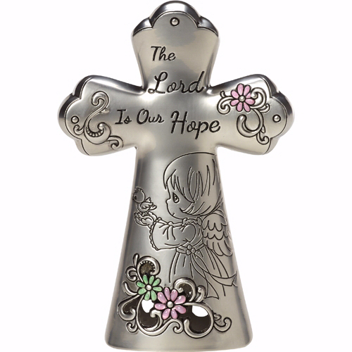 Precious Moments 17521X Tabletop Cross - Lord Is Our Hope, 3.25 in