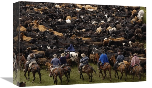 Global Gallery GCS-453132-1218-142 12 x 18 in. Cattle Herded by Chagra