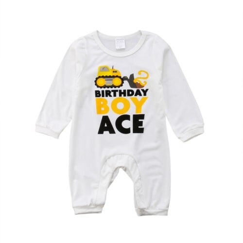 Newborn Kids Baby Boy  Birthday Romper