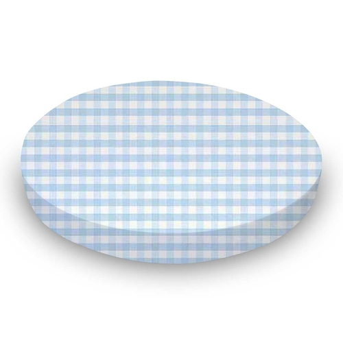 SheetWorld Fitted Round Crib Sheet - 100% Cotton Jersey - Blue