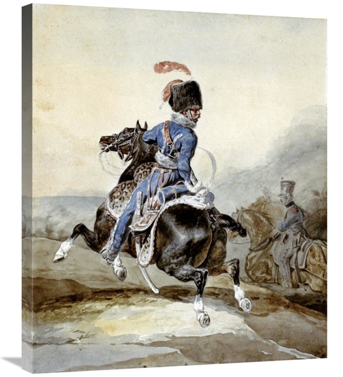 Global Gallery GCS-266378-30-142 30 in. Officier DArtillerie Galopant 