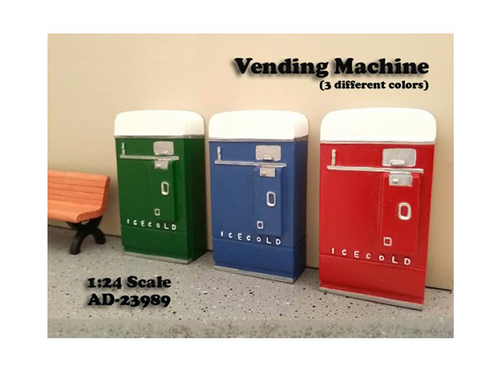 1 Piece Vending Machine Accessory Diorama Red For 1:24 Scale Models by