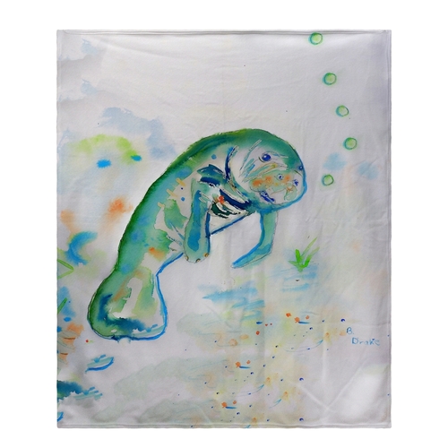 Betsy Drake BK061 Manatee Fleece Throw