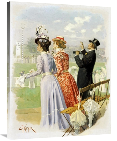 Global Gallery GCS-266700-36-142 36 in. At the Races Art Print - Carl 