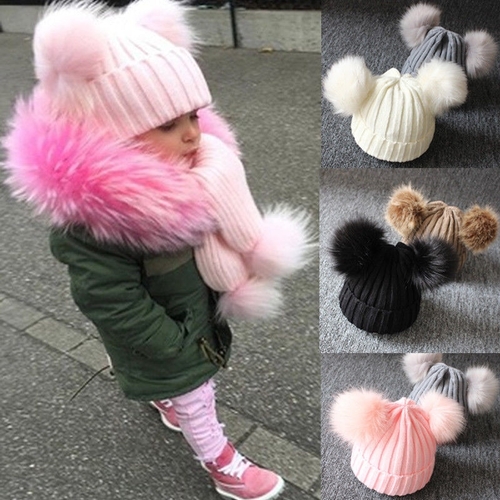 Cute Winter Warm Kids Baby Girl Boy Hats Infant