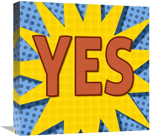 Global Gallery GCS-388387-1818-142 18 x 18 in. Word Power - Yes Art Pr