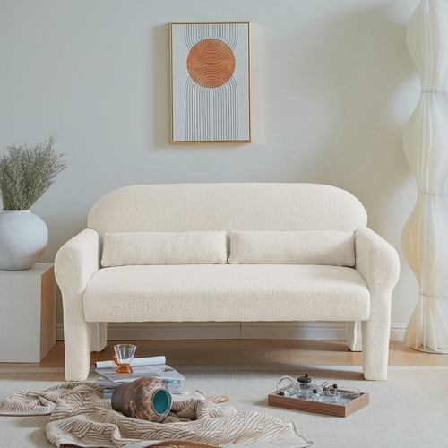 modern boucle loveseat for Living room