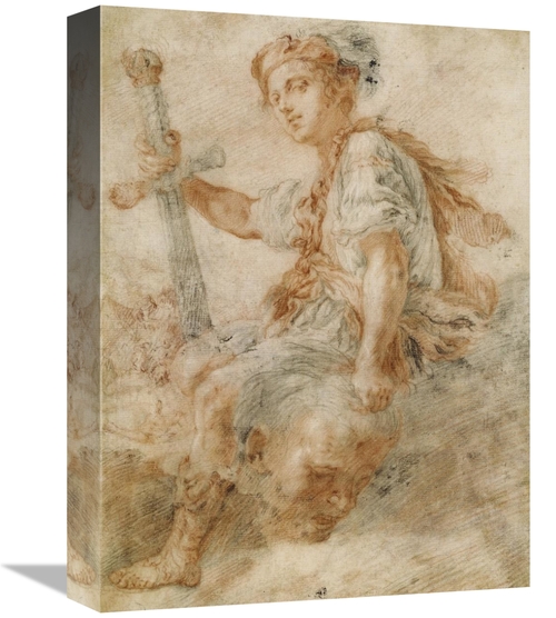 Global Gallery GCS-456146-1216-142 12 x 16 in. David with the Head of 