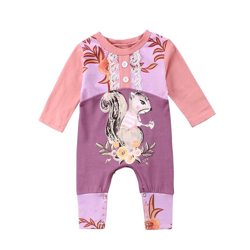 Newborn Infant Baby Girl Romper Playsuit