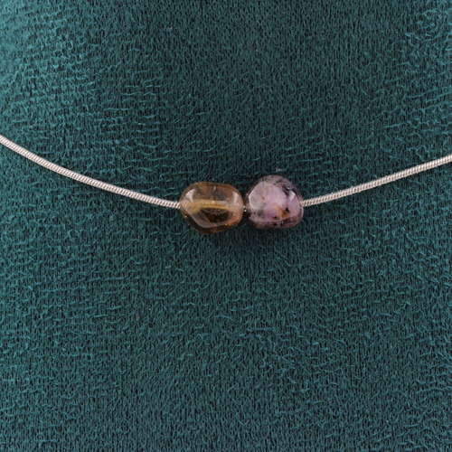 Auralite from Canada 2 beads necklace.