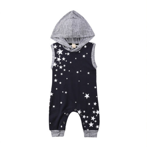 Casual Infant Baby Boys Girls Star Print Hooded