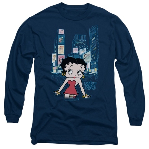 Boop-Square - Long Sleeve Adult 18-1 Tee - Navy, 2X