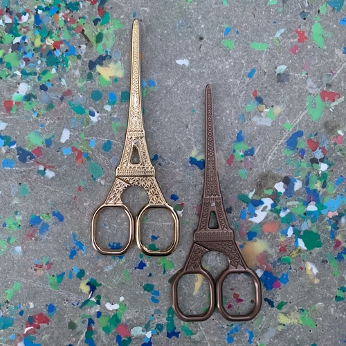 Eiffel Tower Mini Scissors in Antique Bronze, Rose Gold, Silver,