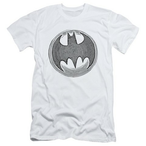 Trevco Batman-Knight Knockout - Short Sleeve Adult 30-1 Tee - White- L