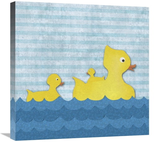 Global Gallery GCS-388518-2424-142 24 x 24 in. Ducks - Mother Duck wit