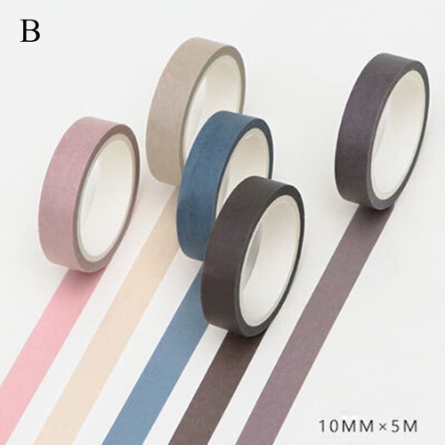 5Pcs/set Paper Tape Office Adhesive Tape DIY