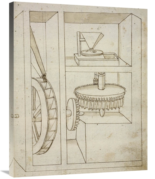 Global Gallery GCS-455002-2835-142 28 x 35 in. Folio 40 - Mill with Ov