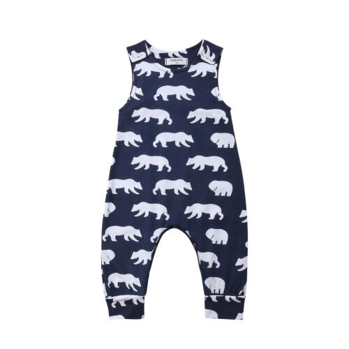 New Toddler Baby Girl Boy Bear Romper