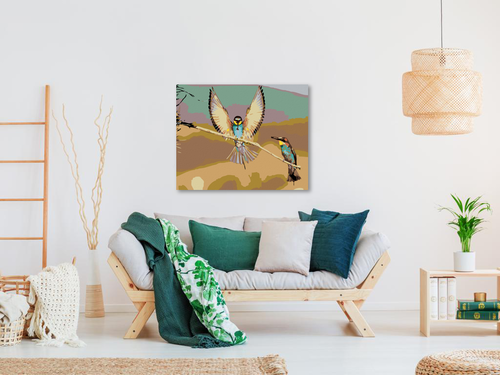 Paint by Numbers - TWO BIRDS ON A DRY BRANCH