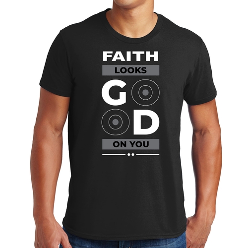 Mens Graphic T-shirt Faith Looks Good