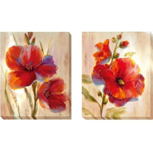 Artistic Home Gallery 2430343G Fluorescent Blooms Canvas Set - 24 in.