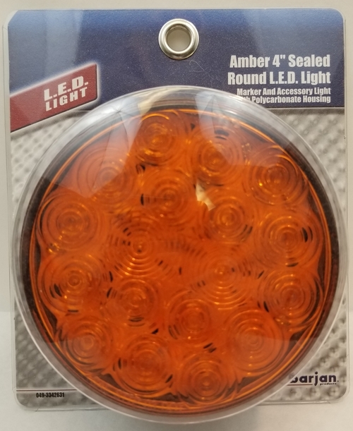 Barjan 493342631 Light Amber LED 4Pin Round Cded