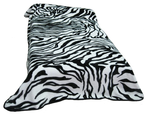 College Covers 236ZEB Zebra Print Throw Blanket - Bedspread