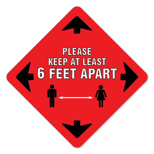SignMission FD-2-X-7-99997 7 in. Coronavirus Vinyl Decal - Please Keep