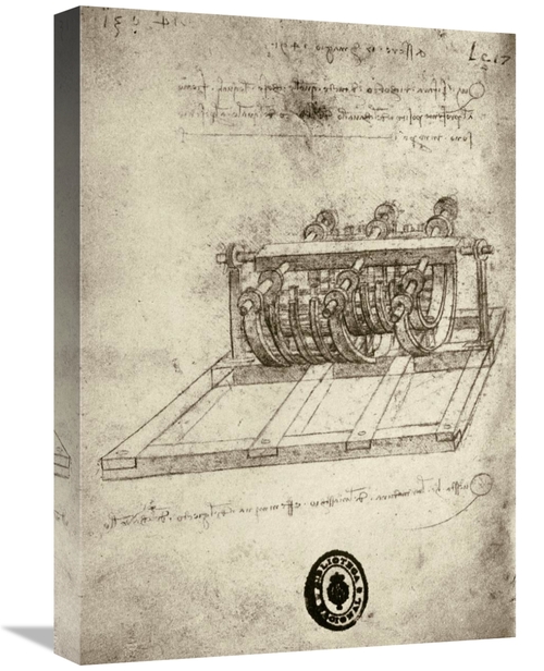 Global Gallery GCS-277246-22-142 22 in. Mechanical Sketches Art Print 