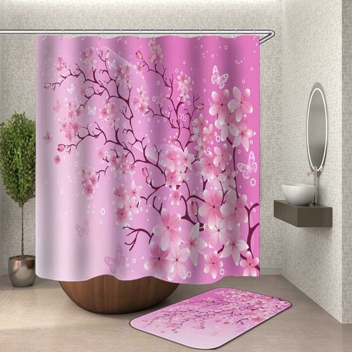 Floral Purplish Hues Shower Curtain