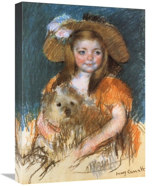 Global Gallery GCS-372644-22-142 22 in. Child Holding a Dog 1901 Art P