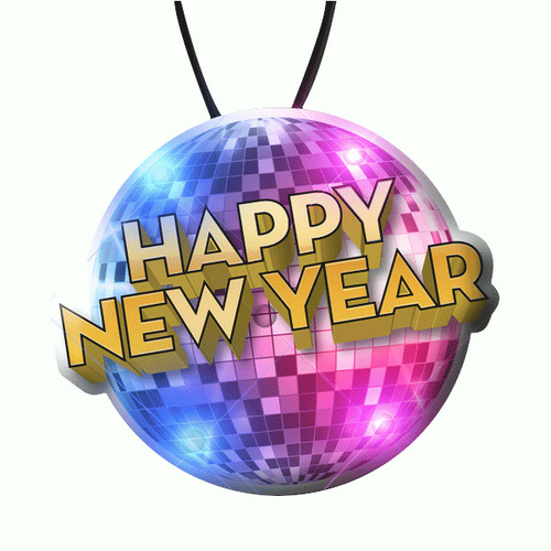 Blinkee HNYDISCOBALLLANYARD Happy New Year Disco Ball LED Charm On Lan