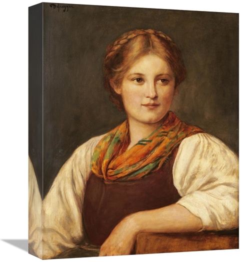 Global Gallery GCS-267537-16-142 16 in. A Bavarian Peasant Girl Art Pr