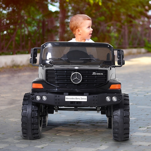 Aosom 12V Mercedes Power Wheels Jeep Kid Car 1 Seater 2 Openable Door