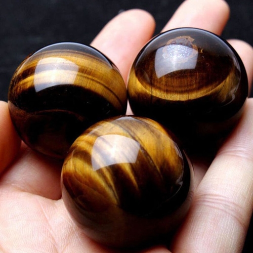 1PCS Sphere Crystal Round Rare Tiger Eye Natural
