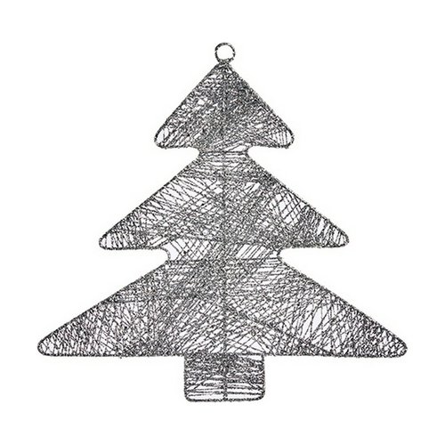 Christmas bauble Silver Christmas Tree 36,7 x 0,2 x 37,5 cm Metal
