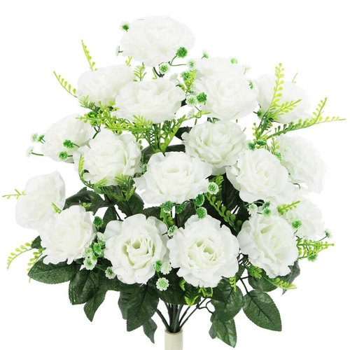Admired by Nature ABN1B002-CRM 3 x 1.5 in. 18 Stems Artificial Full Bl