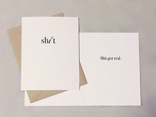 Shit Got Real Math Card