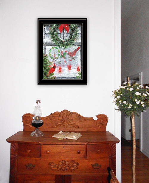 "Christmas Peace" by Ed Wargo Ready to Hang Framed Print, Black Frame