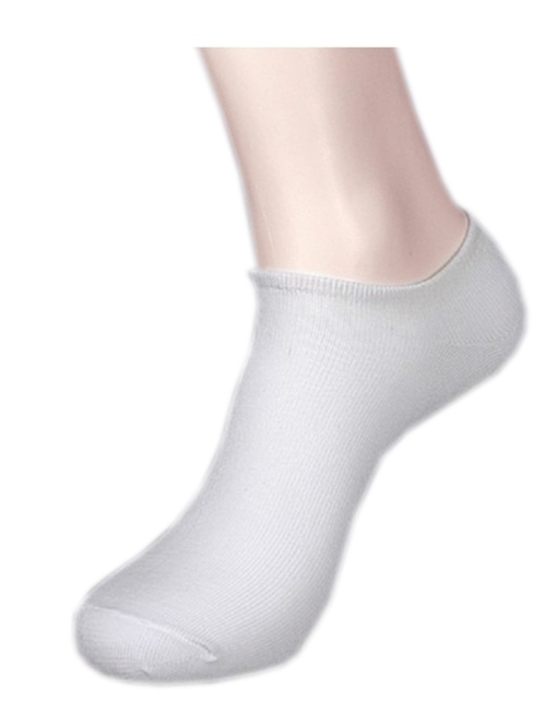 Men's No Show Socks - White, 10-13, 3 Pack