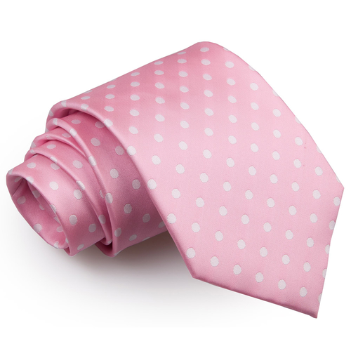 Polka Dot Classic Tie - Pink