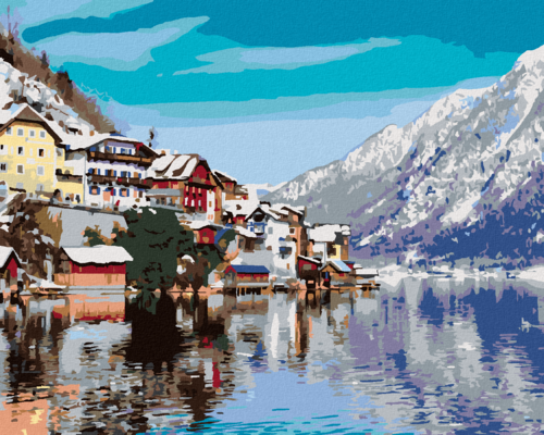 Paint by Numbers - HALLSTATT BY THE LAKE IN THE ALPS