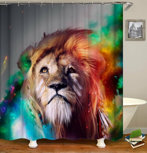 The Lion Chief Shower Curtain