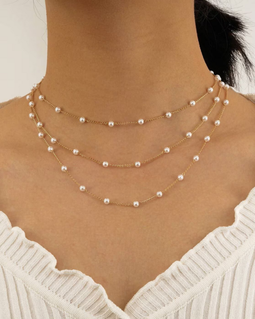 Pearls Multi Layered Necklace