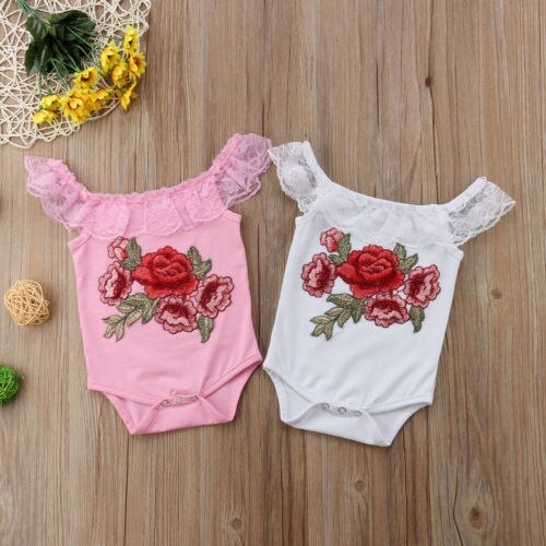 Summer New Fashion Newborn Babys Girls Lace O-Neck