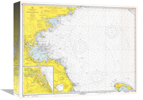 Global Gallery GCS-450519-16-142 16 in. Nautical Chart - Massachusetts