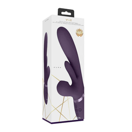 VIVE KURA Rechargeable Thrusting Silicone G-Spot Vibrator with