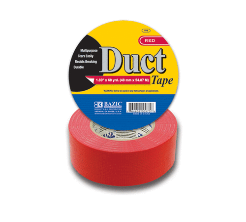 BAZIC 975 1.88" X 60 Yards Red Duct Tape Pack of 12