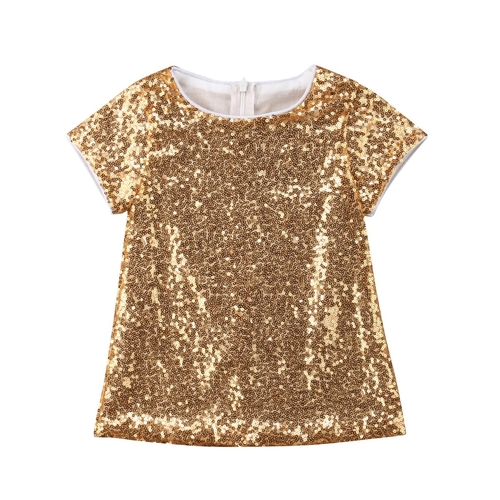 Little Girls Princess Sequins Bling Dress Toddler